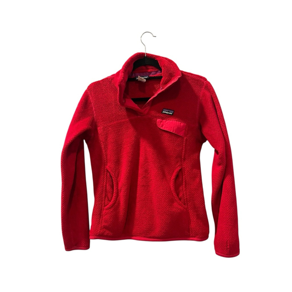 Patagonia Polartec Thermal Pro Long Sleeve Red Pullover Sweater Size Small Soft - Picture 1 of 7